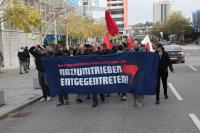 kämpferische Spontandemo zum Leonberger Bahnhof nach der Kundgebung