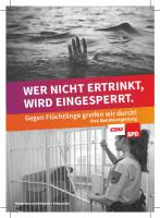 SPD/CDU Plakat: "Wer nicht ertrinkt, wird eingesperrt."
