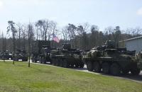 NATO-Militärkonvoi in der Clausewitz-Kaserne