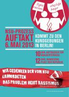 Aufruf zu den Kundgebungen in Berlin zum NSU-Prozess-Auftakt am 6. Mai 2013