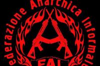 Logo der angeblich anarchistischen "Federazione Anarchica Informale", die sich unter anderem zum Briefbombenanschlag auf Ackermann bekannte © DPA