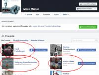 Auch Marc Müller, guter "Kamerad" von "Hammerskin"-Chef Redeker und "LuNaRa", kennt drei der "Touristen" (Screenshot: Facebook, Juni 2017)